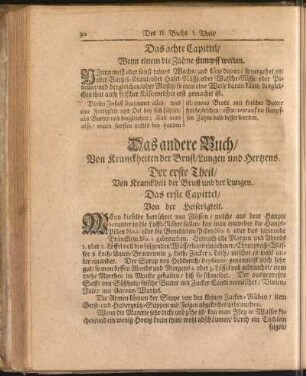 Das andere Buch, Von Kranckheiten der Brust, Lungen und Hertzens