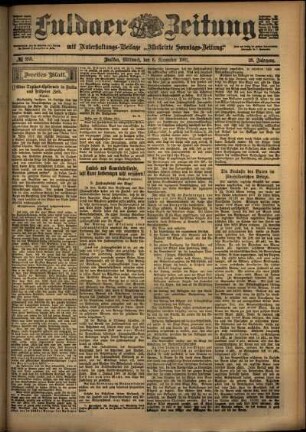 Zweite Ausgabe vom Mittwoch, den 06. November 1901.