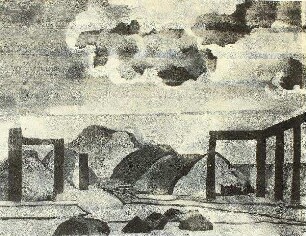 Gestänge am Strand