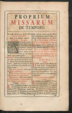Proprium Missarum De Tempore.
