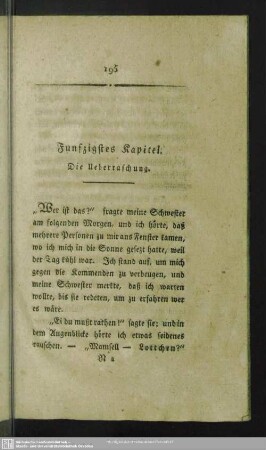 Funfzigstes Kapitel. Die Ueberraschung