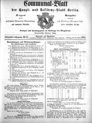 1874,12: No. 12, 22. März 1874