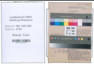 Entnazifizierung Franz Boemer , geb. 14.03.1911 (Hochschullehrer)
