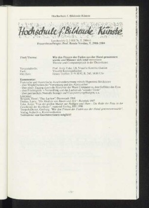 Hochschule f. Bildende Künste