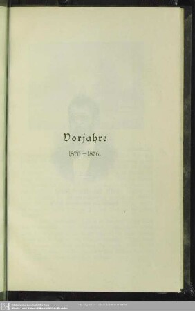 Vorjahre 1870-1876