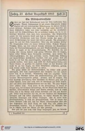 Heft 21 (1. Augustheft 1910)