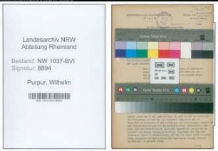 Entnazifizierung Wilhelm Purpur , geb. 06.02.1895 (Architekt)