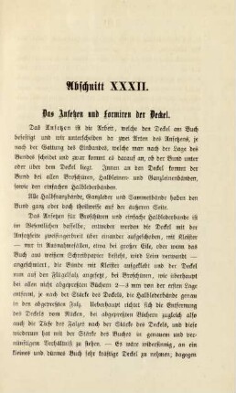 Abschnitt XXXII. Das Ansetzen und Formiren der Deckel