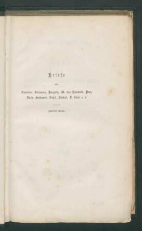 Briefe von Chanisso, Gneisenau... 2. Bd