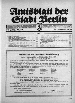 1935,39: Nr. 39, 29. September 1935