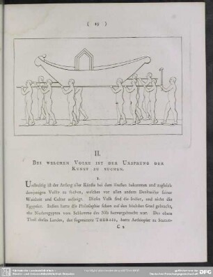 II. Bei welchem Volke ist der Ursprung der Kunst zu suchen