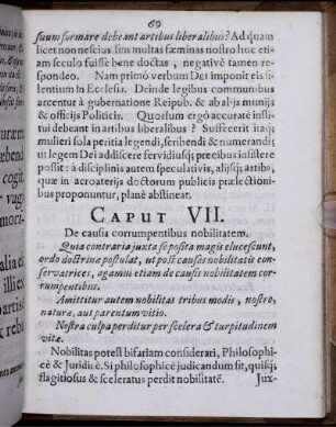 Caput VII. De causis corrumpentibus nobilitatem
