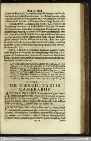 Caput III. De Haereditariis Camerariis