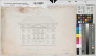 Münster (Münster) Gymnasialgebäude Ansicht 1863 50 Fuß = 13 cm 31 x 49 Zeichnung Hauptner, Bauinspektor Staatshochbauamt Münster
