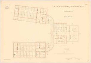 Universität Breslau Klinische Neubauten. Medizinische Klinik: Grundriss 2. Obergeschoss 1:100