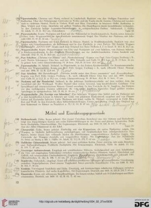 Möbel und Einrichtungen (Nr. 188-245)