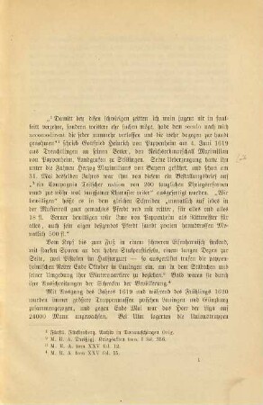 Quellenbeiträge zur Geschichte der kriegerischen Thätigkeit Pappenheims, 2. Von 1619 bis 1626