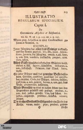 Caput I. De Convenientia Adjectivi et Substantivi.