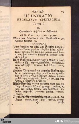 Caput I. De Convenientia Adjectivi et Substantivi.