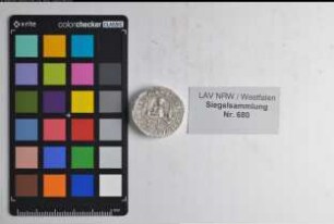 Siegler: Minden, Außengemeinde Überlieferungsart: Nachbildung. Stoff: Gips Farbe: weiß Form: rund. Durchmesser: Art: Typ: Umschrift: