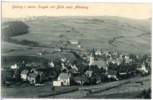 Geising. Blick nach Geising und Altenberg