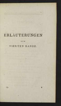 Erläuterungen zum vierten Bande
