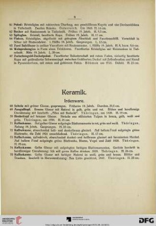 Keramik (Nr. 68-75)