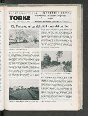 Die Tangstedter Landstraße im Wandel der Zeit