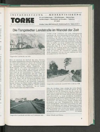 Die Tangstedter Landstraße im Wandel der Zeit