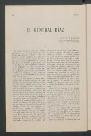El general Díaz