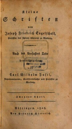 Kleine Schriften, 2