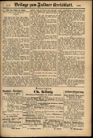 Zweite Ausgabe vom Samstag, den 04. März 1893.