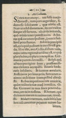 2. Ad Galliam.