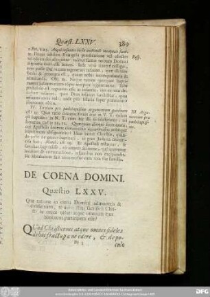 De Coena Domini.