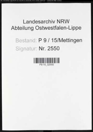Sterberegister Standesamt Mettingen