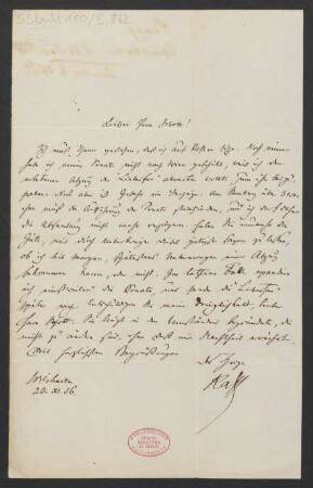 Brief an Franz Schott und B. Schott's Söhne : 23.11.1856