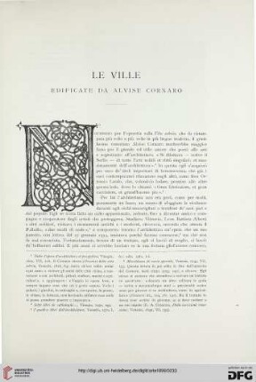 2: Le ville edificate da Alvise Cornaro