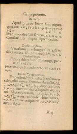 Caput primum. De literis.