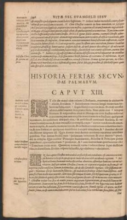 Historia Feriae Secundae Palmarum.