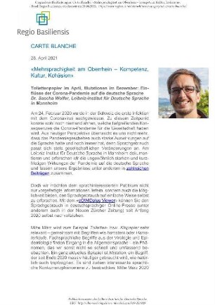Toilettenpapier im April, Mutationen im Dezember: Einflüsse der Corona-Pandemie auf die deutsche Sprache