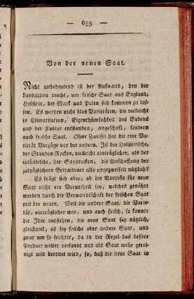 Von der neuen Saat