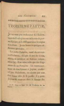 Troisieme Partie.