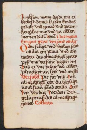 Gebet zu hl. Ottilie