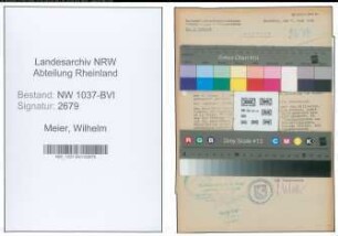 Entnazifizierung Wilhelm Meier , geb. 04.08.1908 (Arbeiter)