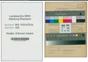 Entnazifizierung Edmund Johann Hoelter , geb. 20.02.1914 (Kaufmaennischer Angestellter)