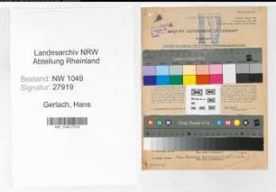 Entnazifizierung Hans Gerlach , geb. 11.03.1911 (Arbeiter)
