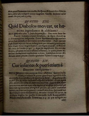 Quaestio XIV. Cur infantes & pueri etiam a Daemone corripiantur?