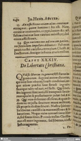 Caput XXXIV. De Libertate Christiana