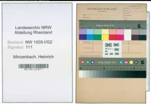 Entnazifizierung Heinrich Minzenbach , geb. 19.11.1907 (Bergmann)