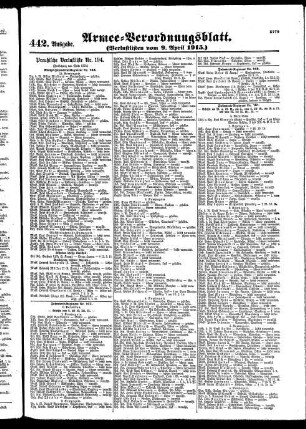 442.Ausgabe. Samstag, 10. April 1915